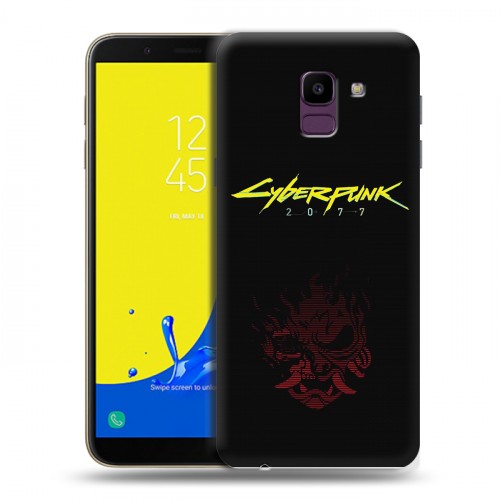 Дизайнерский пластиковый чехол для Samsung Galaxy J6 Cyberpunk 2077