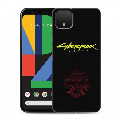 Дизайнерский пластиковый чехол для Google Pixel 4 Cyberpunk 2077