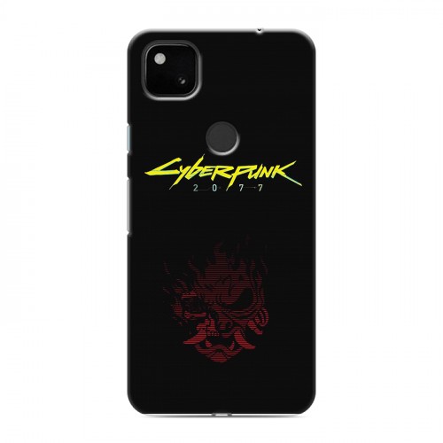 Дизайнерский пластиковый чехол для Google Pixel 4a Cyberpunk 2077