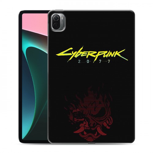 Дизайнерский силиконовый с усиленными углами чехол для Xiaomi Pad 5 Cyberpunk 2077