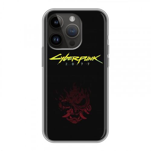 Дизайнерский силиконовый чехол для Iphone 14 Pro Cyberpunk 2077
