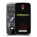 Дизайнерский пластиковый чехол для HTC Desire 500 Cyberpunk 2077