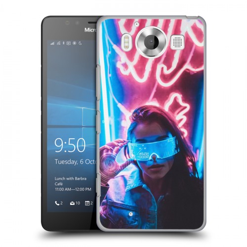 Дизайнерский пластиковый чехол для Microsoft Lumia 950 Cyberpunk 2077