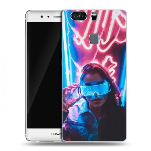 Дизайнерский пластиковый чехол для Huawei P9 Plus Cyberpunk 2077