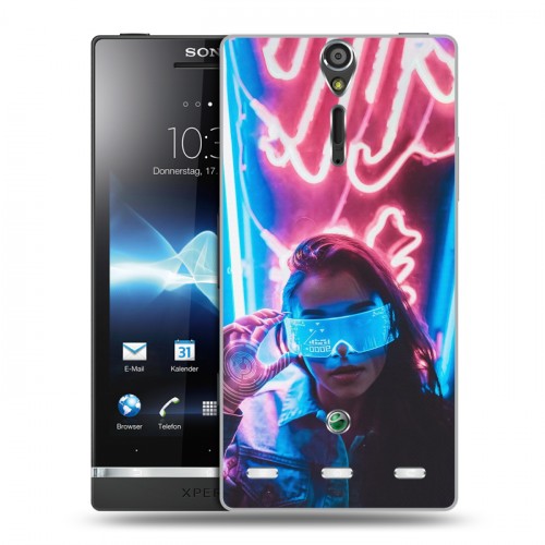 Дизайнерский пластиковый чехол для Sony Xperia S Cyberpunk 2077