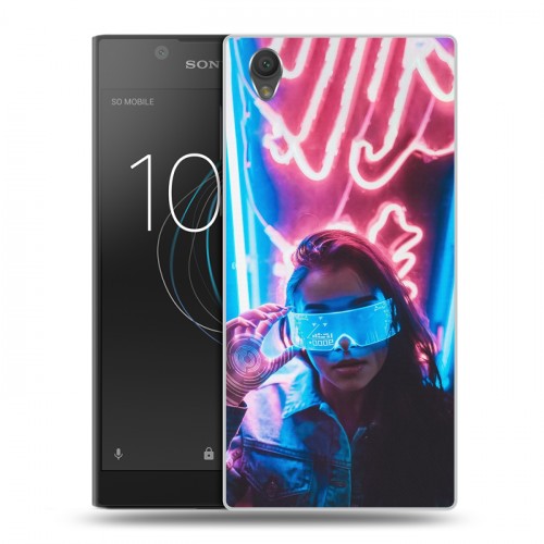 Дизайнерский пластиковый чехол для Sony Xperia L1 Cyberpunk 2077