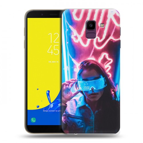 Дизайнерский пластиковый чехол для Samsung Galaxy J6 Cyberpunk 2077