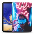 Дизайнерский силиконовый чехол для Samsung Galaxy Tab S4 Cyberpunk 2077