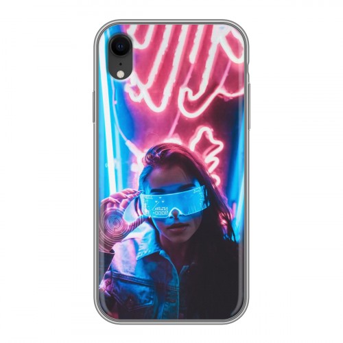 Дизайнерский пластиковый чехол для Iphone Xr Cyberpunk 2077