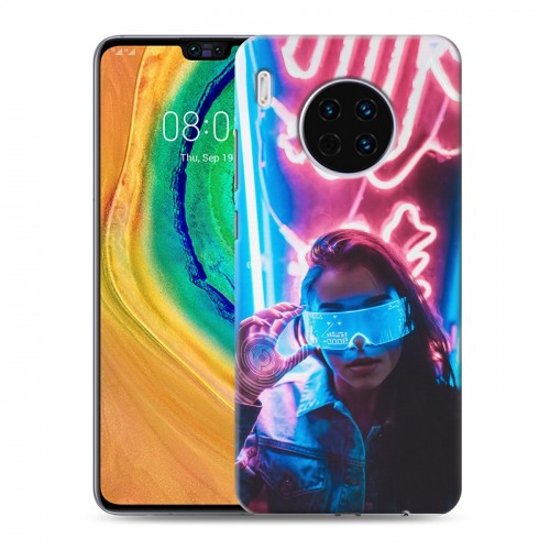 Дизайнерский пластиковый чехол для Huawei Mate 30 Cyberpunk 2077