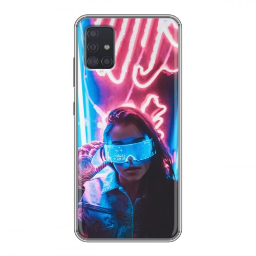 Дизайнерский силиконовый чехол для Samsung Galaxy A51 Cyberpunk 2077