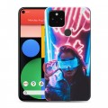 Дизайнерский пластиковый чехол для Google Pixel 5 Cyberpunk 2077