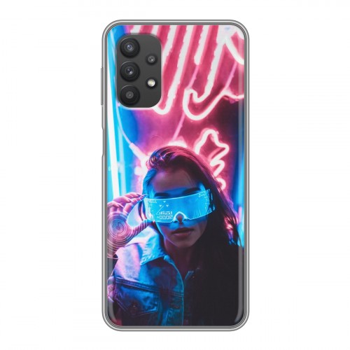 Дизайнерский силиконовый чехол для Samsung Galaxy A32 Cyberpunk 2077