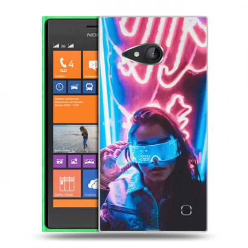 Дизайнерский пластиковый чехол для Nokia Lumia 730/735 Cyberpunk 2077