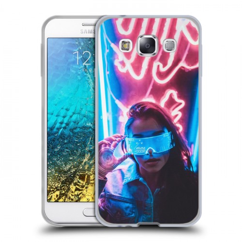 Дизайнерский пластиковый чехол для Samsung Galaxy E5 Cyberpunk 2077