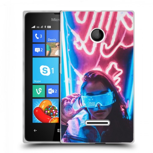 Дизайнерский пластиковый чехол для Microsoft Lumia 435 Cyberpunk 2077