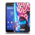 Дизайнерский пластиковый чехол для Sony Xperia E4g Cyberpunk 2077