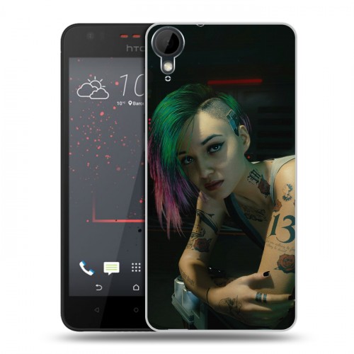 Дизайнерский пластиковый чехол для HTC Desire 825 Cyberpunk 2077