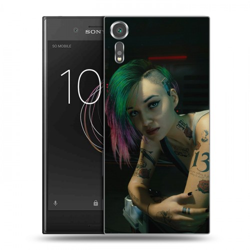 Дизайнерский пластиковый чехол для Sony Xperia XZs Cyberpunk 2077