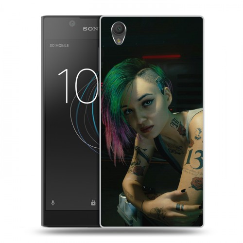 Дизайнерский пластиковый чехол для Sony Xperia L1 Cyberpunk 2077