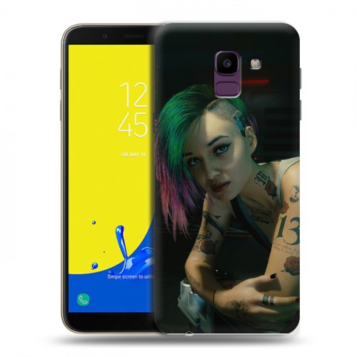 Дизайнерский пластиковый чехол для Samsung Galaxy J6 Cyberpunk 2077