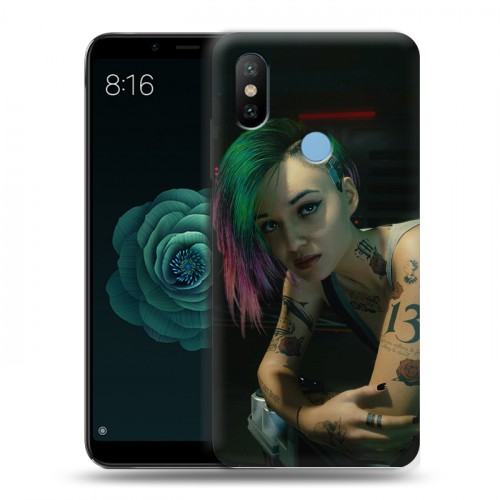 Дизайнерский силиконовый чехол для Xiaomi Mi A2 Cyberpunk 2077