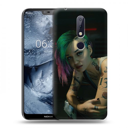 Дизайнерский силиконовый чехол для Nokia 6.1 Plus Cyberpunk 2077