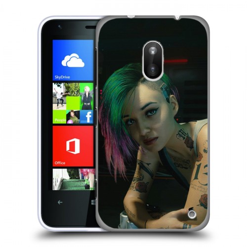 Дизайнерский пластиковый чехол для Nokia Lumia 620 Cyberpunk 2077