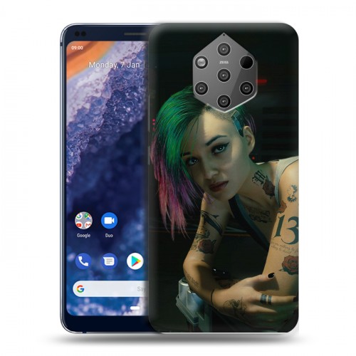 Дизайнерский силиконовый чехол для Nokia 9 PureView Cyberpunk 2077