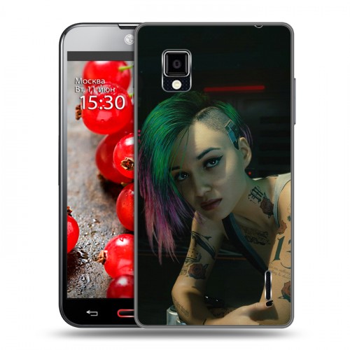 Дизайнерский пластиковый чехол для LG Optimus G Cyberpunk 2077