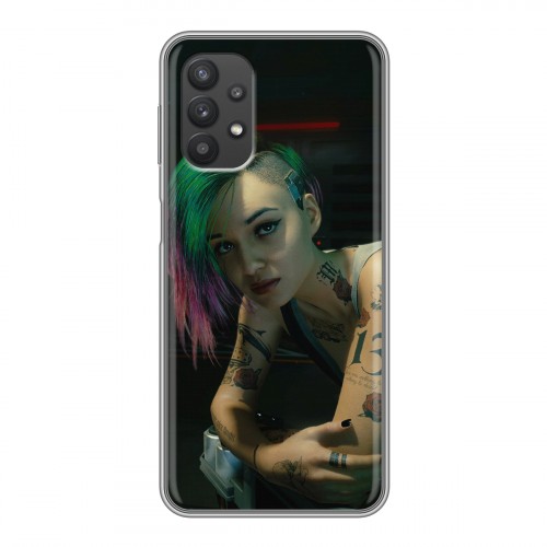 Дизайнерский силиконовый чехол для Samsung Galaxy A32 Cyberpunk 2077