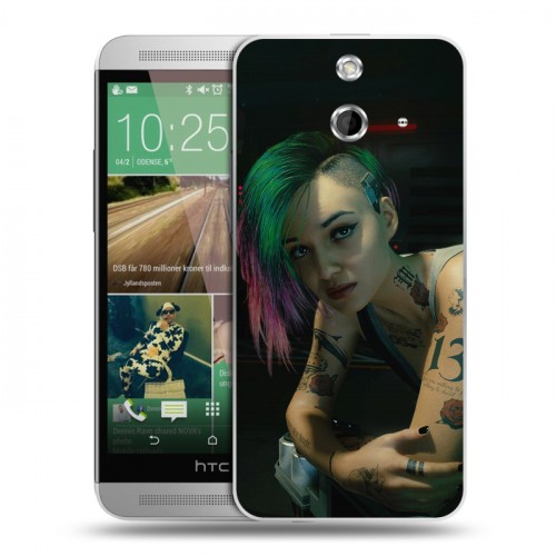 Дизайнерский пластиковый чехол для HTC One E8 Cyberpunk 2077