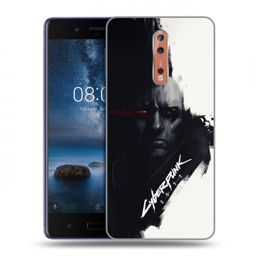 Дизайнерский пластиковый чехол для Nokia 8 Cyberpunk 2077