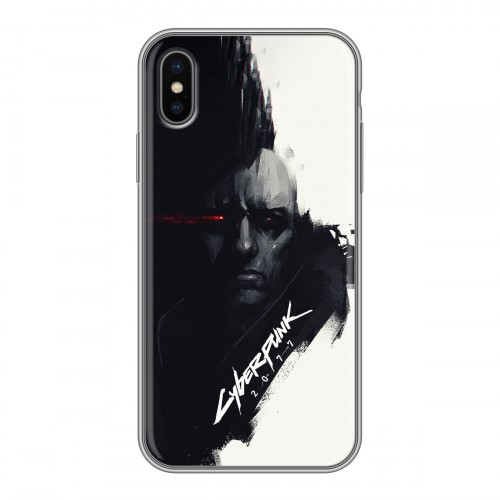 Дизайнерский силиконовый чехол для Iphone x10 Cyberpunk 2077