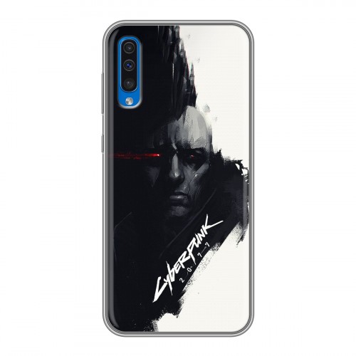 Дизайнерский силиконовый с усиленными углами чехол для Samsung Galaxy A50 Cyberpunk 2077