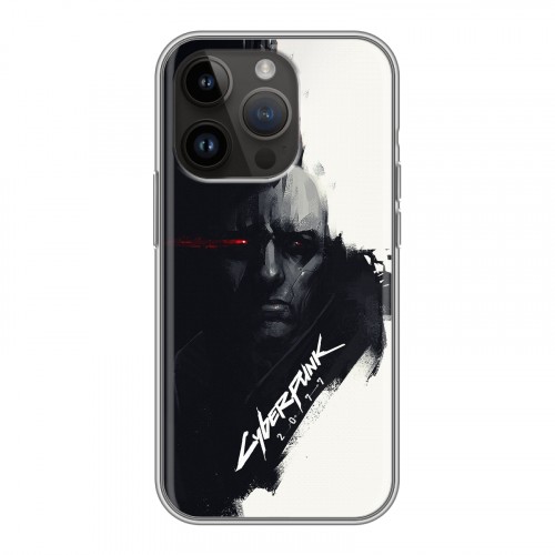 Дизайнерский силиконовый чехол для Iphone 14 Pro Cyberpunk 2077