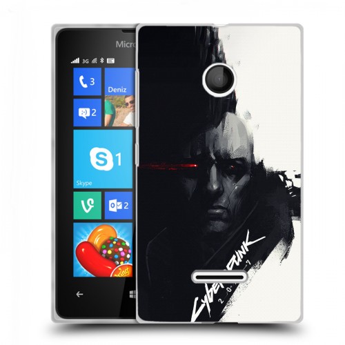 Дизайнерский пластиковый чехол для Microsoft Lumia 435 Cyberpunk 2077