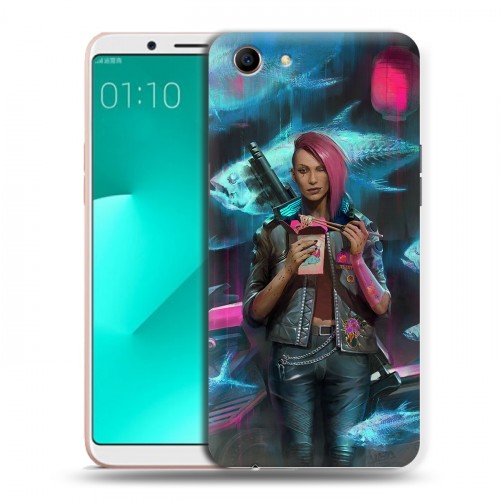 Дизайнерский пластиковый чехол для OPPO A83 Cyberpunk 2077