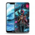 Дизайнерский пластиковый чехол для Nokia 5.1 Plus Cyberpunk 2077