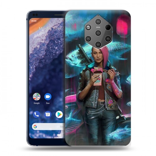 Дизайнерский силиконовый чехол для Nokia 9 PureView Cyberpunk 2077