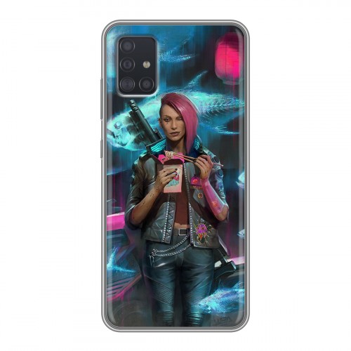 Дизайнерский силиконовый чехол для Samsung Galaxy A51 Cyberpunk 2077