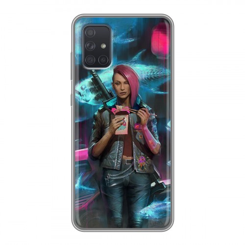 Дизайнерский силиконовый чехол для Samsung Galaxy A71 Cyberpunk 2077