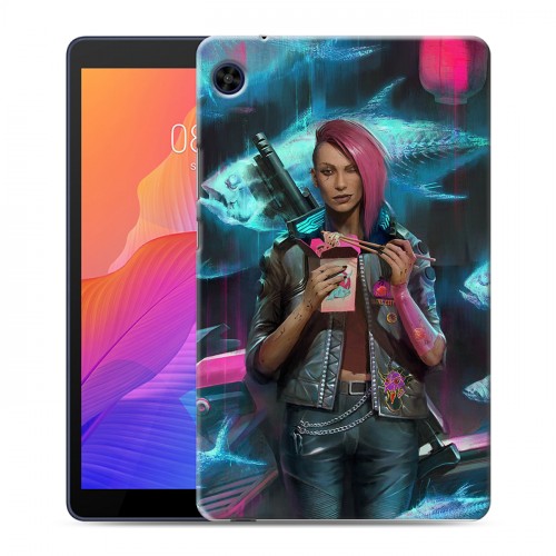Дизайнерский силиконовый чехол для Huawei MatePad T8 Cyberpunk 2077