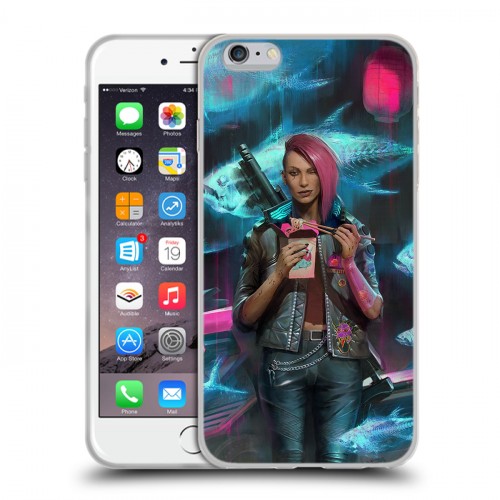 Дизайнерский силиконовый чехол для Iphone 6 Plus/6s Plus Cyberpunk 2077