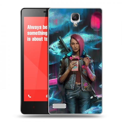 Дизайнерский силиконовый чехол для Xiaomi RedMi Note Cyberpunk 2077