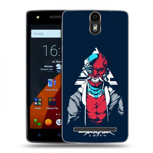 Дизайнерский силиконовый чехол для Wileyfox Storm Cyberpunk 2077