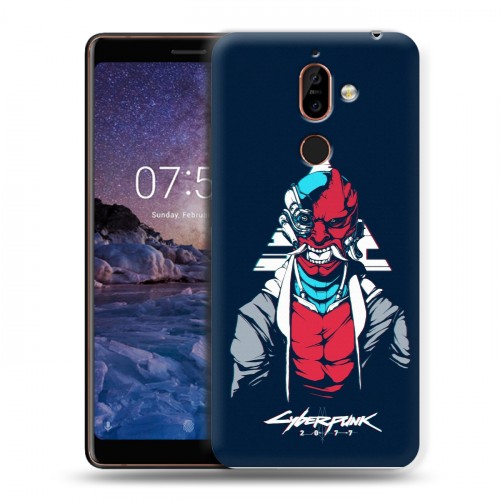 Дизайнерский пластиковый чехол для Nokia 7 Plus Cyberpunk 2077