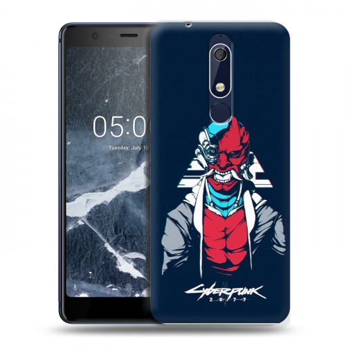 Дизайнерский пластиковый чехол для Nokia 5.1 Cyberpunk 2077