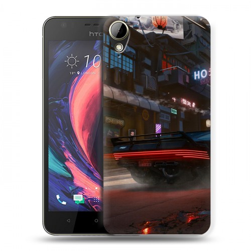 Дизайнерский пластиковый чехол для HTC Desire 10 Lifestyle Cyberpunk 2077