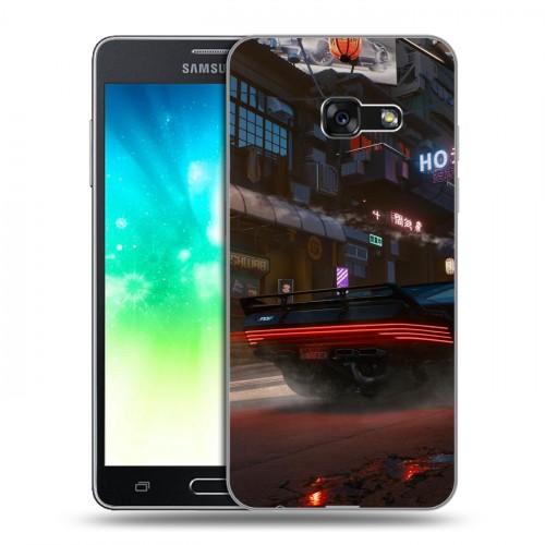 Дизайнерский силиконовый с усиленными углами чехол для Samsung Galaxy A3 (2017) Cyberpunk 2077